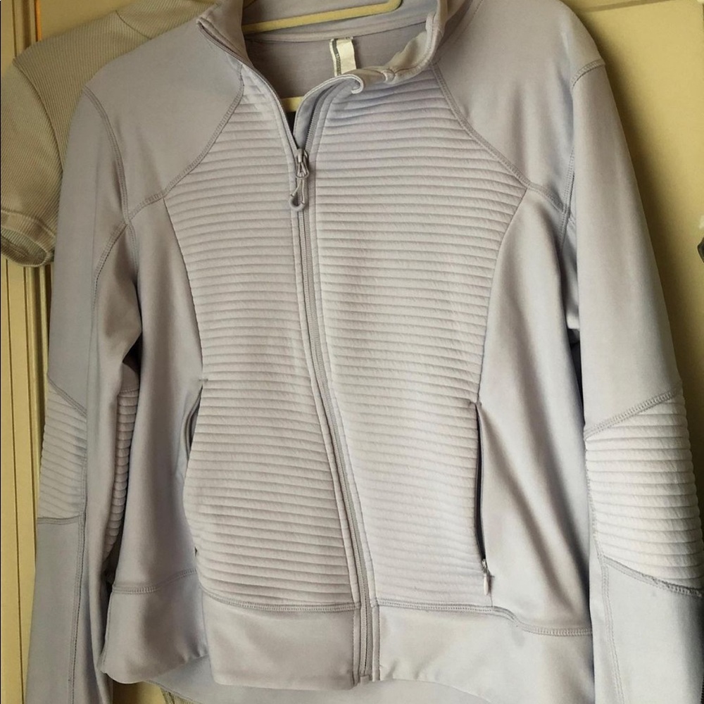 Purple cropped athletic jacket